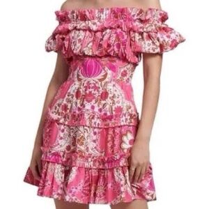 Floral Off-Shoulder Pink Love The label Dress